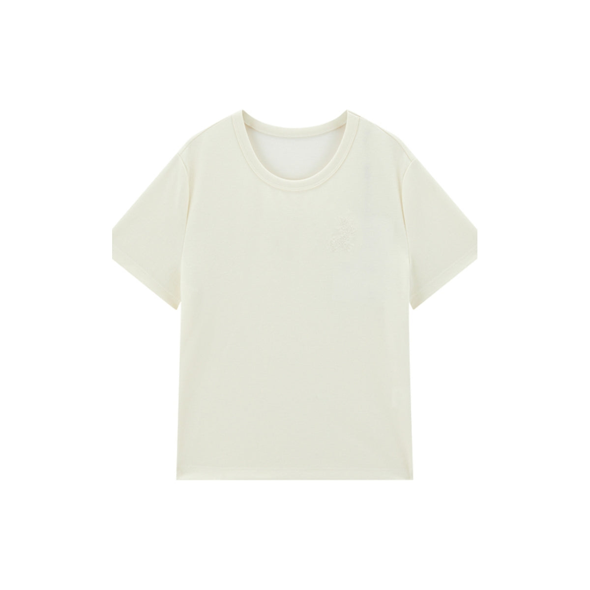 Women's Sequin-Embroidered Cropped T-Shirt