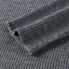 Women's Dark Gray Round Neck Wool Pullover