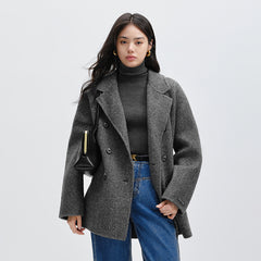 Women's Straight Wool Coat