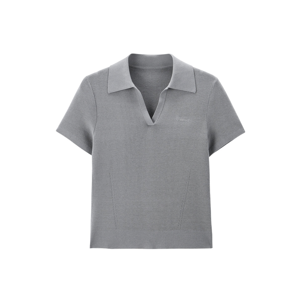 Women's Solid Antibacterial Knit Polo Shirt