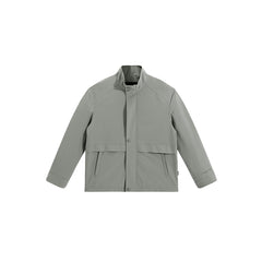 Men's Spliced Stand Collar Jacket