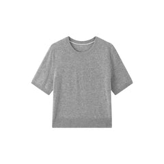 Women's Cashmere-Blend Short-Sleeve Knit Top