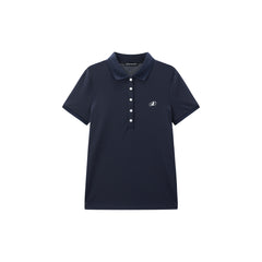 Women's Embroidered Polo Shirt with Mulberry Silk