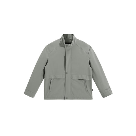 Men's Spliced Stand Collar Jacket