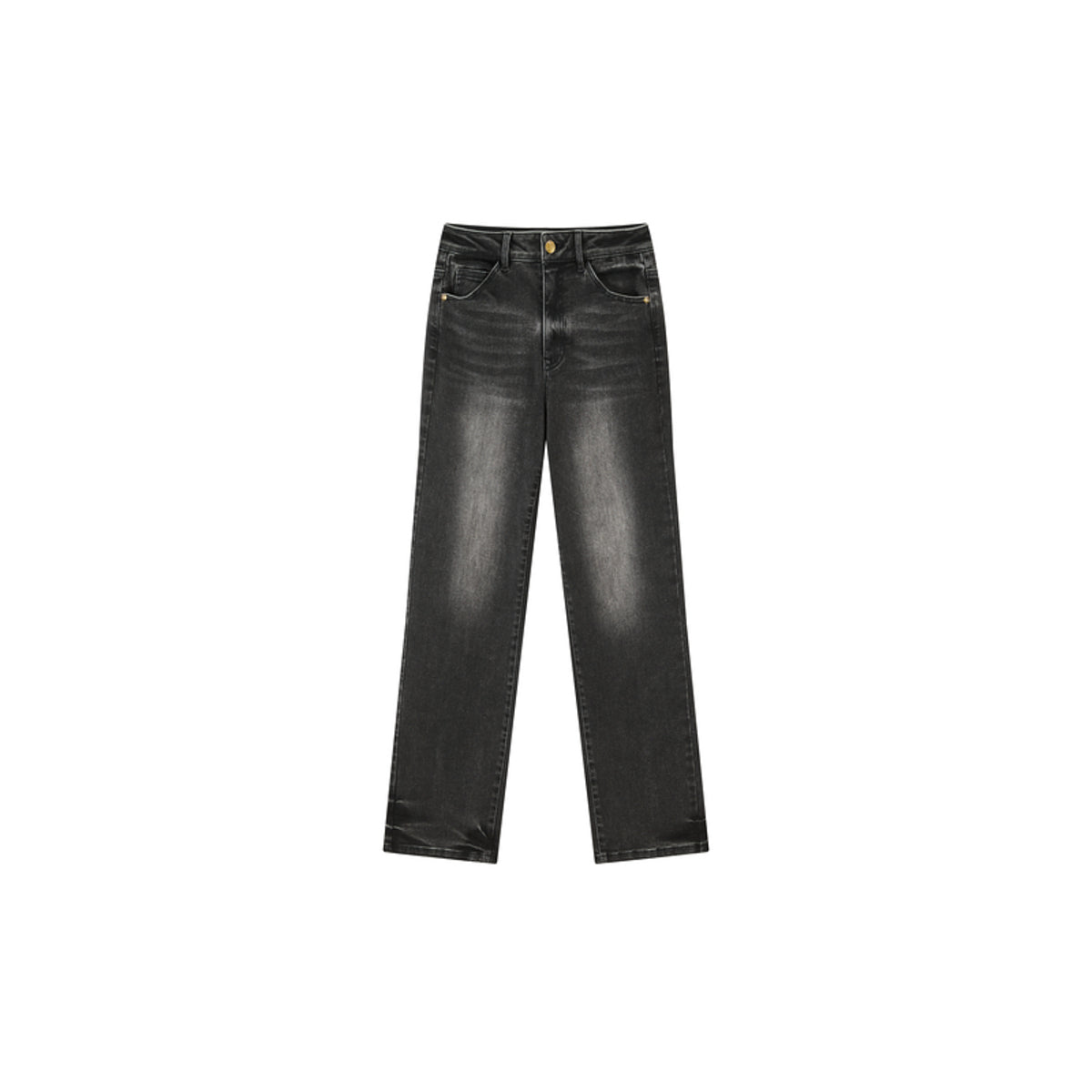 Women's High-Waist Cigarette Jeans with Back Slit