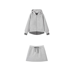 Women's  Collegiate Plaid Sweatshirt & Skirt Set