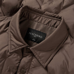 Men's Brown Embossed Label Puffer Jacket