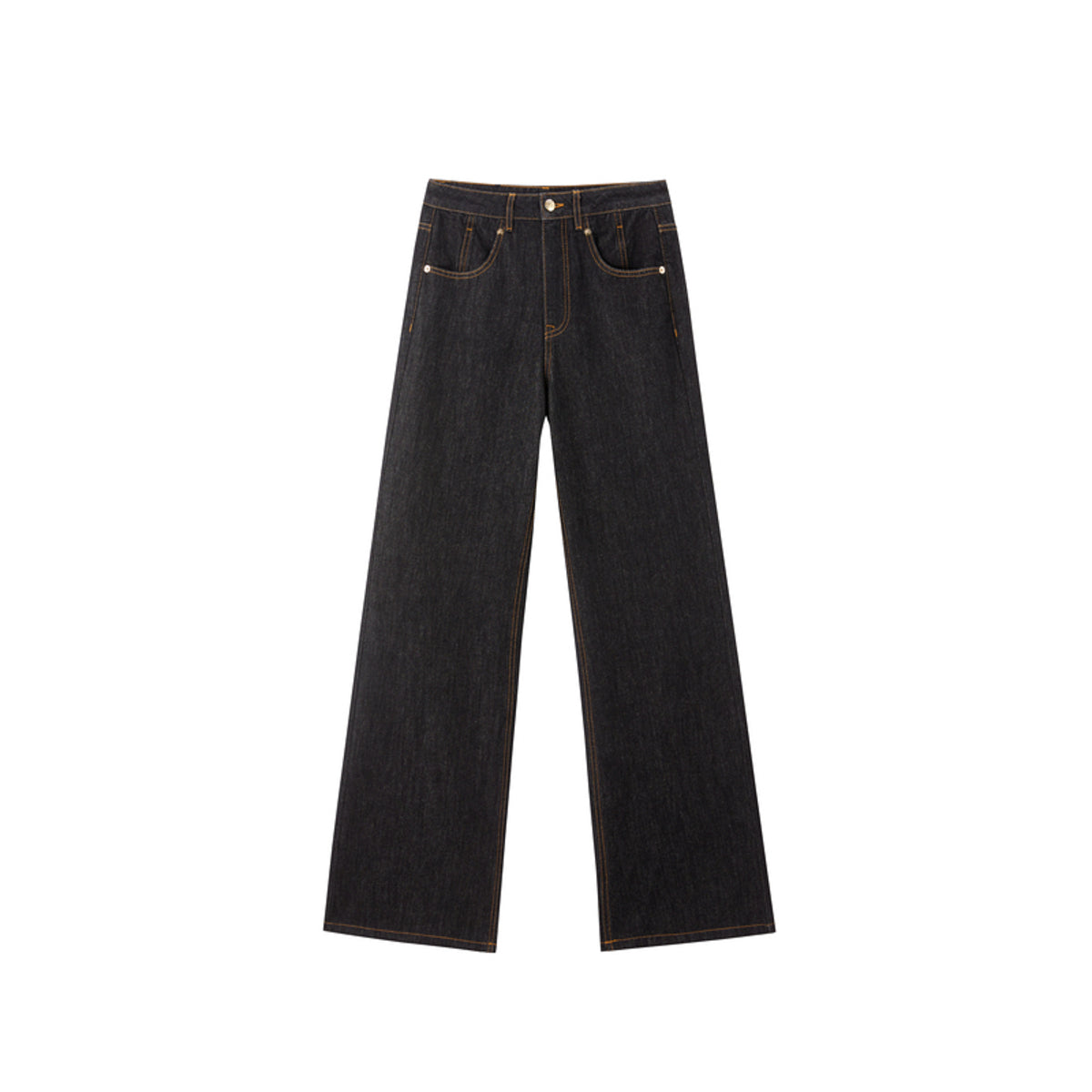 Women's High-Waisted Wide-Leg Cotton Jeans