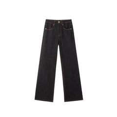 Women's High-Waisted Wide-Leg Cotton Jeans