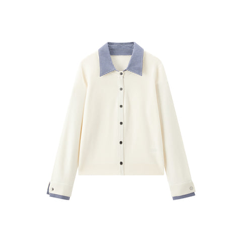 *US Final Sale* Women's Colorblock Layered-Look Knit Cardigan