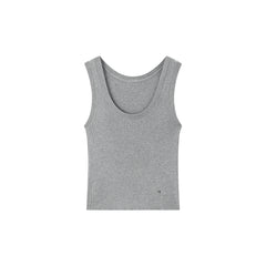 Women's Solid U-Neck Knit Tank Top