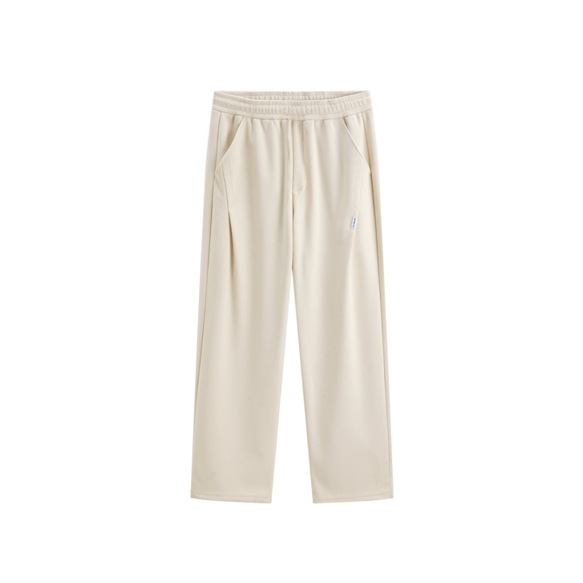 Men's Beige Straight-Leg Sweatpants