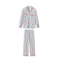 Women's Cozy Strawberry Print Pajama Set