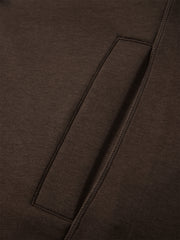 Men's Solid Stand-Collar Zip-Up Sweatshirt