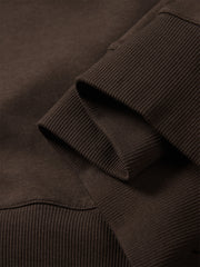 Men's Solid Stand-Collar Zip-Up Sweatshirt