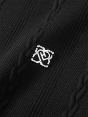 Men's Cable-Textured Half-Zip Sweatshirt