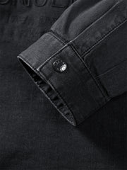 Men's Embroidered Washed Denim Shirt