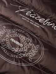 Men's Puffer Down Jacket with Back Print