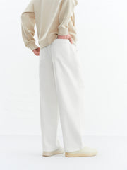 Men's White Straight-Leg Pants