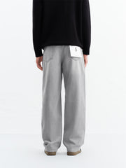 Men's Distressed Jeans with Leather Patch