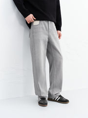 Men's Distressed Jeans with Leather Patch