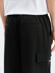 Men's Drawstring-Waist Straight-Leg Cargo Pants