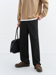 Men's Textured Straight-Leg Casual Pants