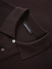 Men's Open-Collar Knit Polo Shirt