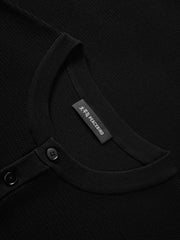 Men's Old Money Textured Knit Henley T-Shirt