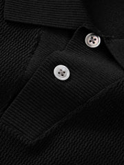 Men's Open-Collar Knit Polo Shirt