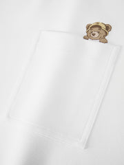 Men's Loose-Fit T-Shirt with Bear Embroidery