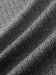 Men's Textured Knit T-Shirt with Henley Collar