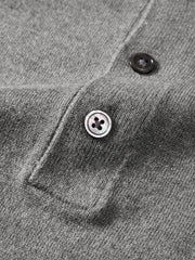 Men's Henley Collar Knit T-Shirt