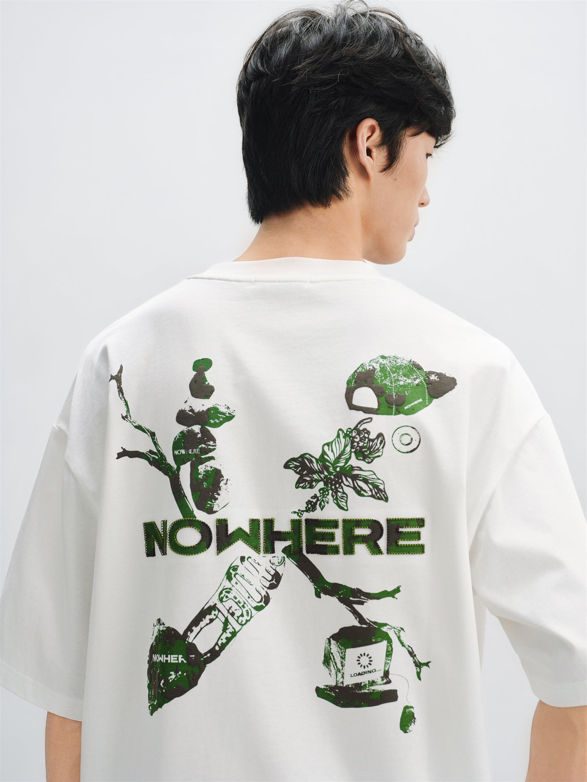 Men's Contrast Print Cotton T-Shirt