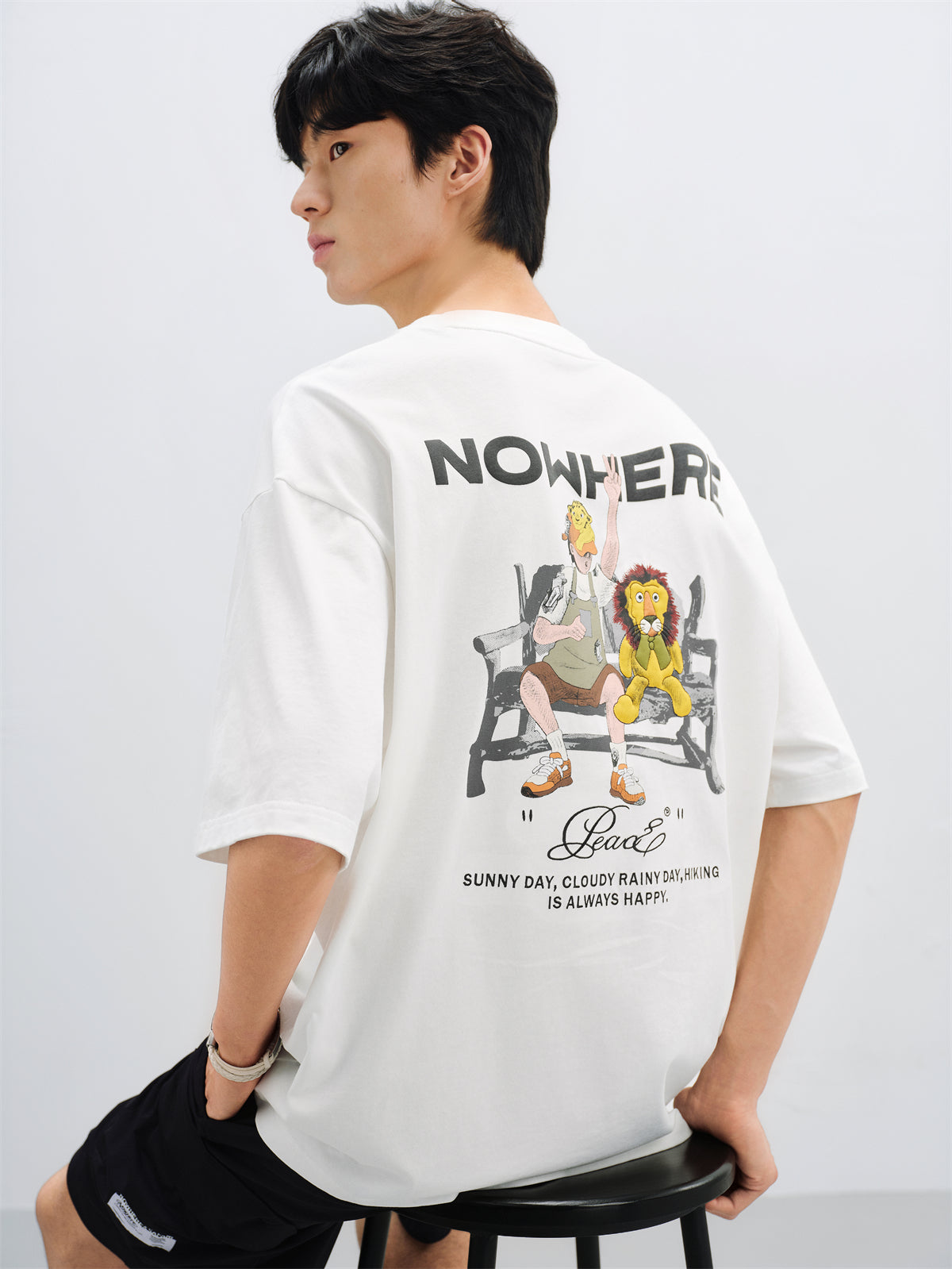 Men's Embroidered Graphic Print T-Shir
