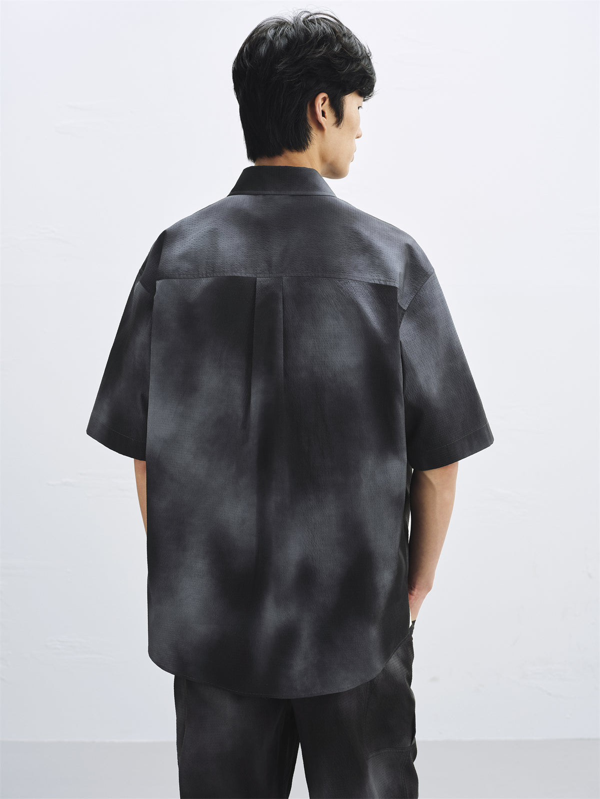 Men's Tie-Dye Utility Shirt with Chest Pockets
