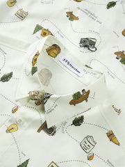 Men's Cotton Short-Sleeve Shirt with Allover Print