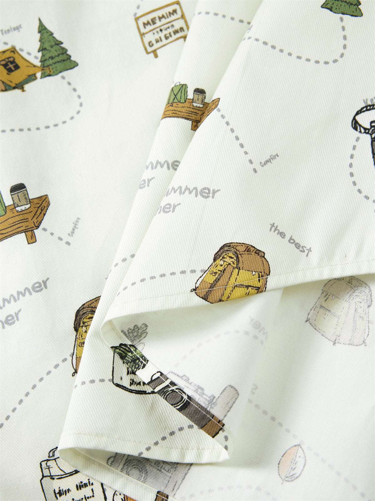 Men's Cotton Short-Sleeve Shirt with Allover Print