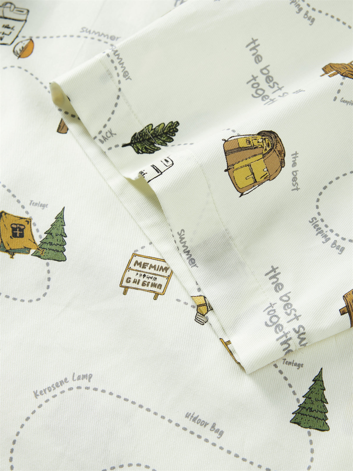Men's Cotton Short-Sleeve Shirt with Allover Print