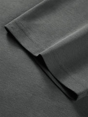 Men's Waffle-Knit Polo Shirt with Label