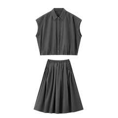 Women's Commuter Shirt and Skirt Set