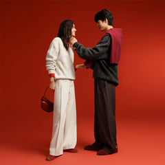 Men's Relaxed Allover Heart Jacquard Sweater