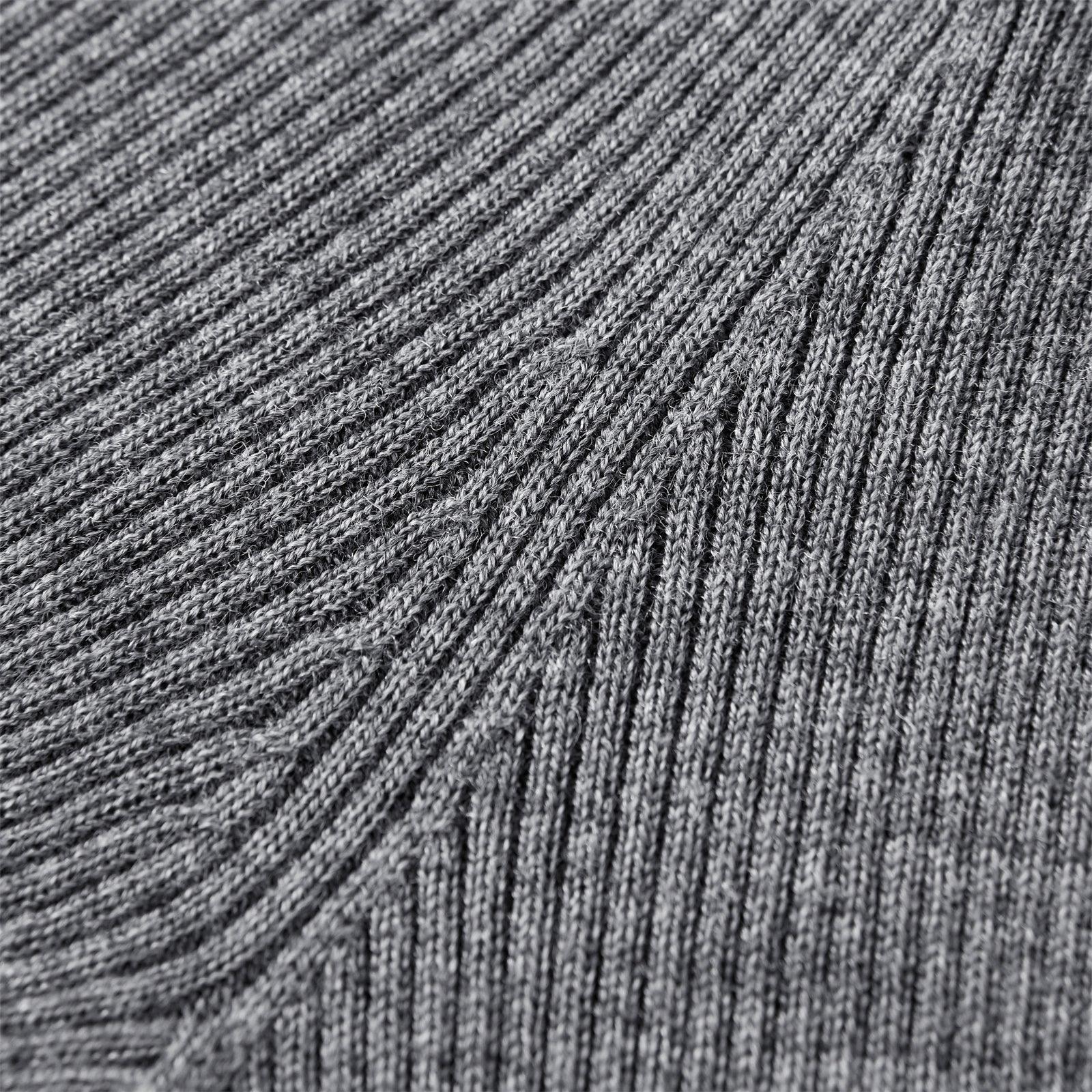 Women's Dark Gray Round Neck Wool Pullover