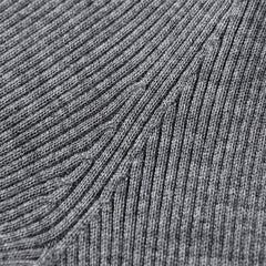 Women's Dark Gray Round Neck Wool Pullover