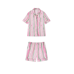 Women's Casual Vibrant Stripe Loungewear Set
