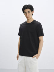Men's Solid Embossed Knit T-Shirt