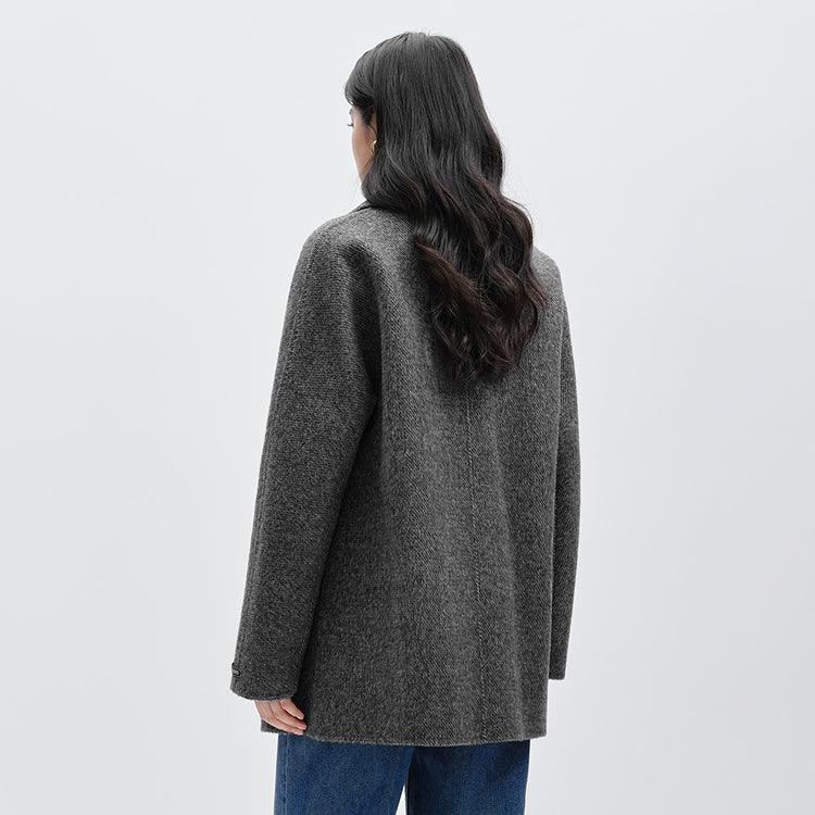 Women's Straight Wool Coat