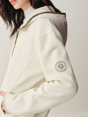 Women's Soft Hooded Jacket with Down-Filled Hood