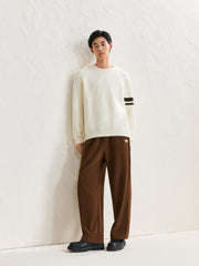 Men's Contrast Color Striped Pullover