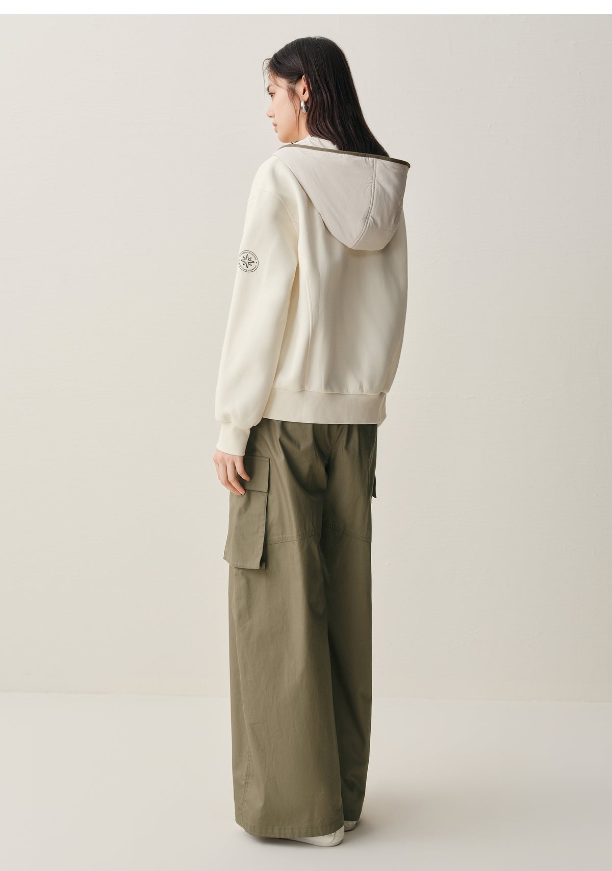 Women's Soft Hooded Jacket with Down-Filled Hood